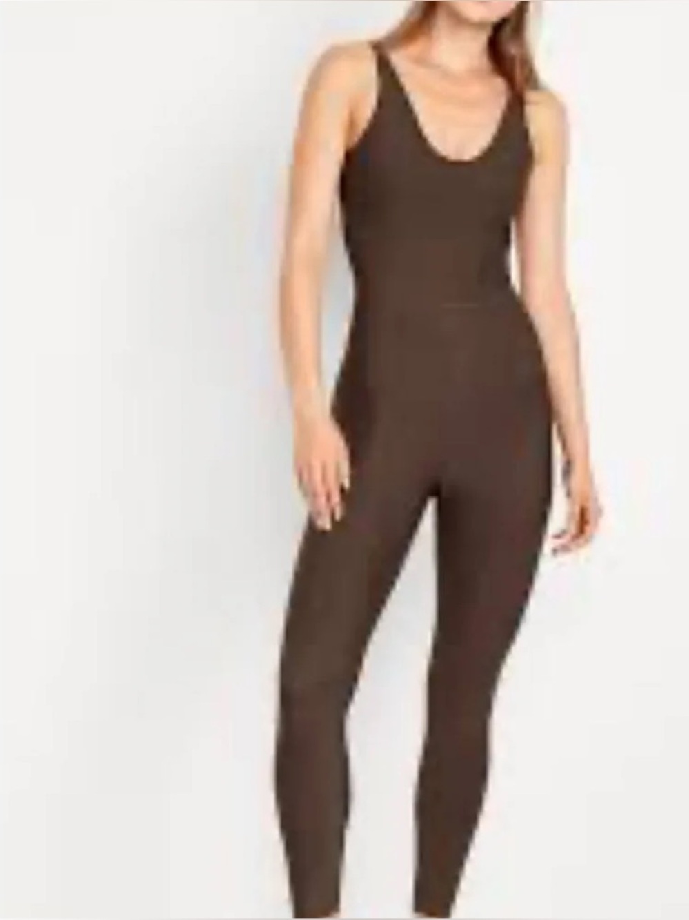 GapFit Power Exercise One-Piece in Brown | Size Medium